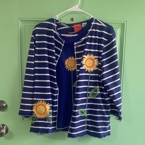 Sportelle Tank Top & Jacket Set - Women’s size Large Tank Top & Medium Jacket